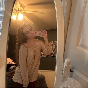 Vintage Faded Glory Beige Blouse